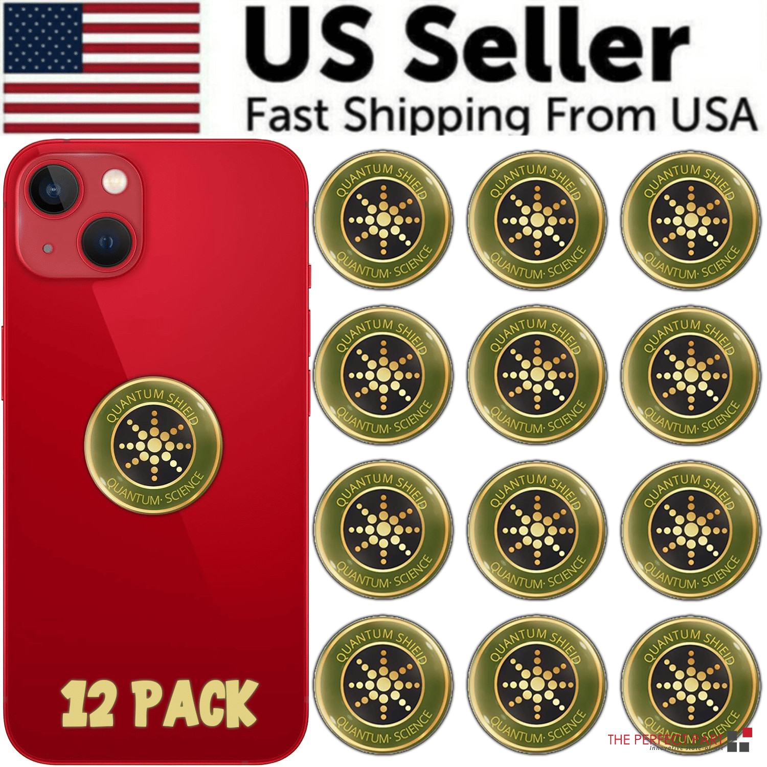 5G EMF Shielding Stickers for Phones & Laptops - 12 Pack Quantum Protection