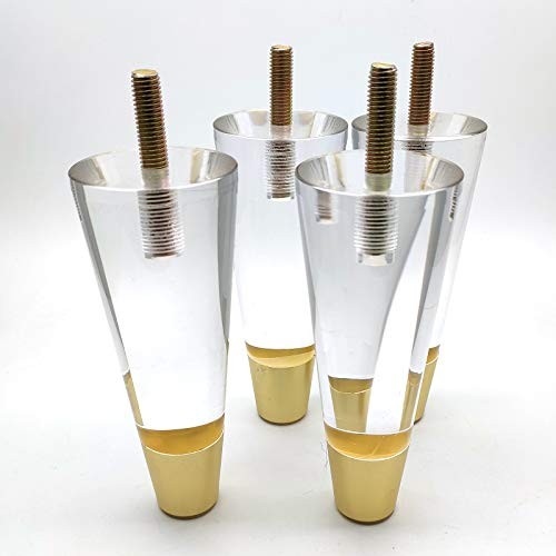 Sofa Acrylic Legs,4-Pack, Cabinet Furniture Legs 5.91" Height:5.91"(150mm)
