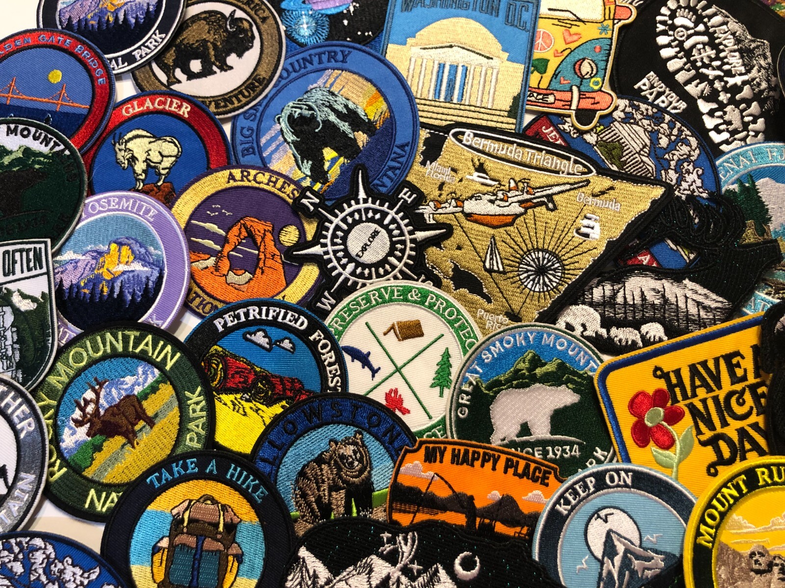 Everglades National Park Patch Iron-on Applique Nature Badge Egret, Wetlands, FL