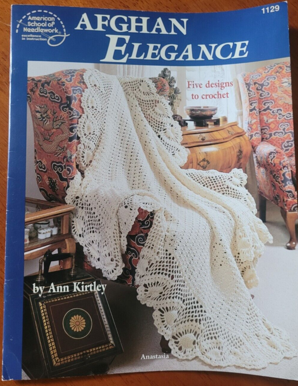 American School of Needlework "Afghan Elegance" Crochet Booklet 1129