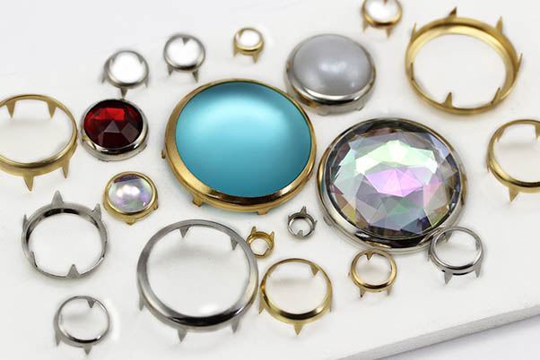 25MM Rim Settings 12 Pieces Gold