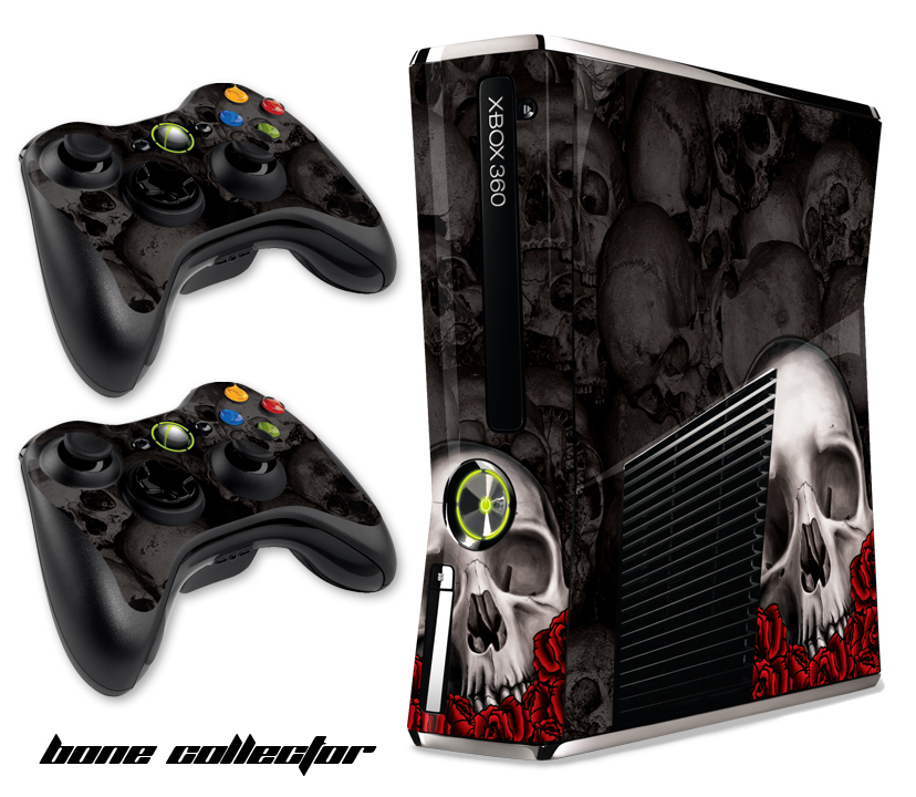 Skin Decal Wrap for Xbox 360 Slim Gaming Console & Controller Xbox360 Slim BC B