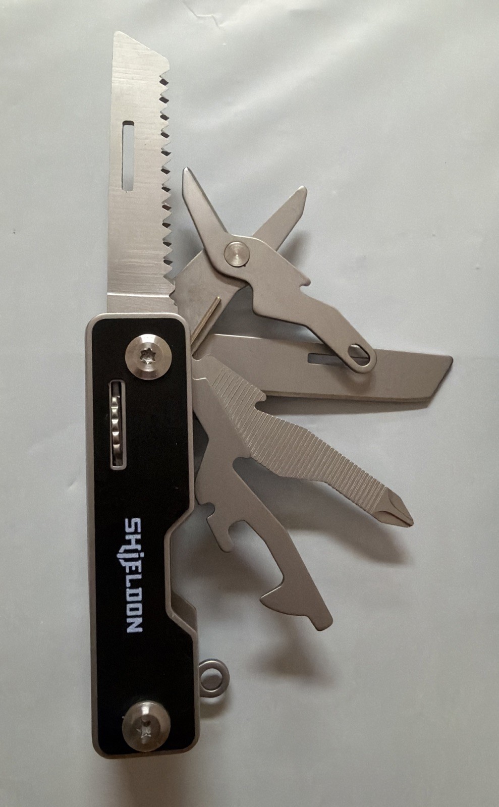Shieldon Multi Tool Folding Knife Stainless Components Black ABS Handle SHIAK01