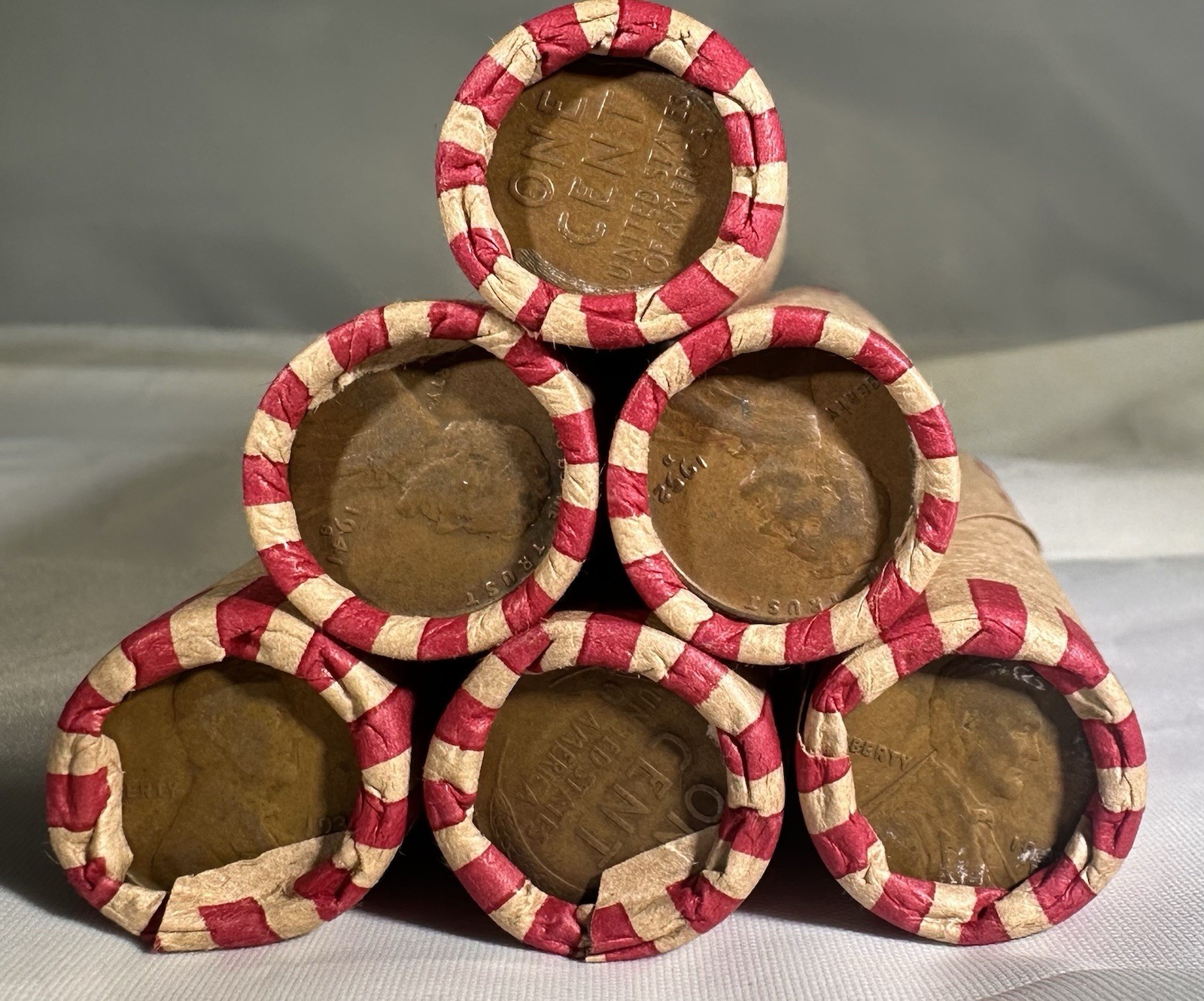 Tightly Sealed Wheat Penny Rolls 1909–1958 Lincoln Cents 50 Coins Each
