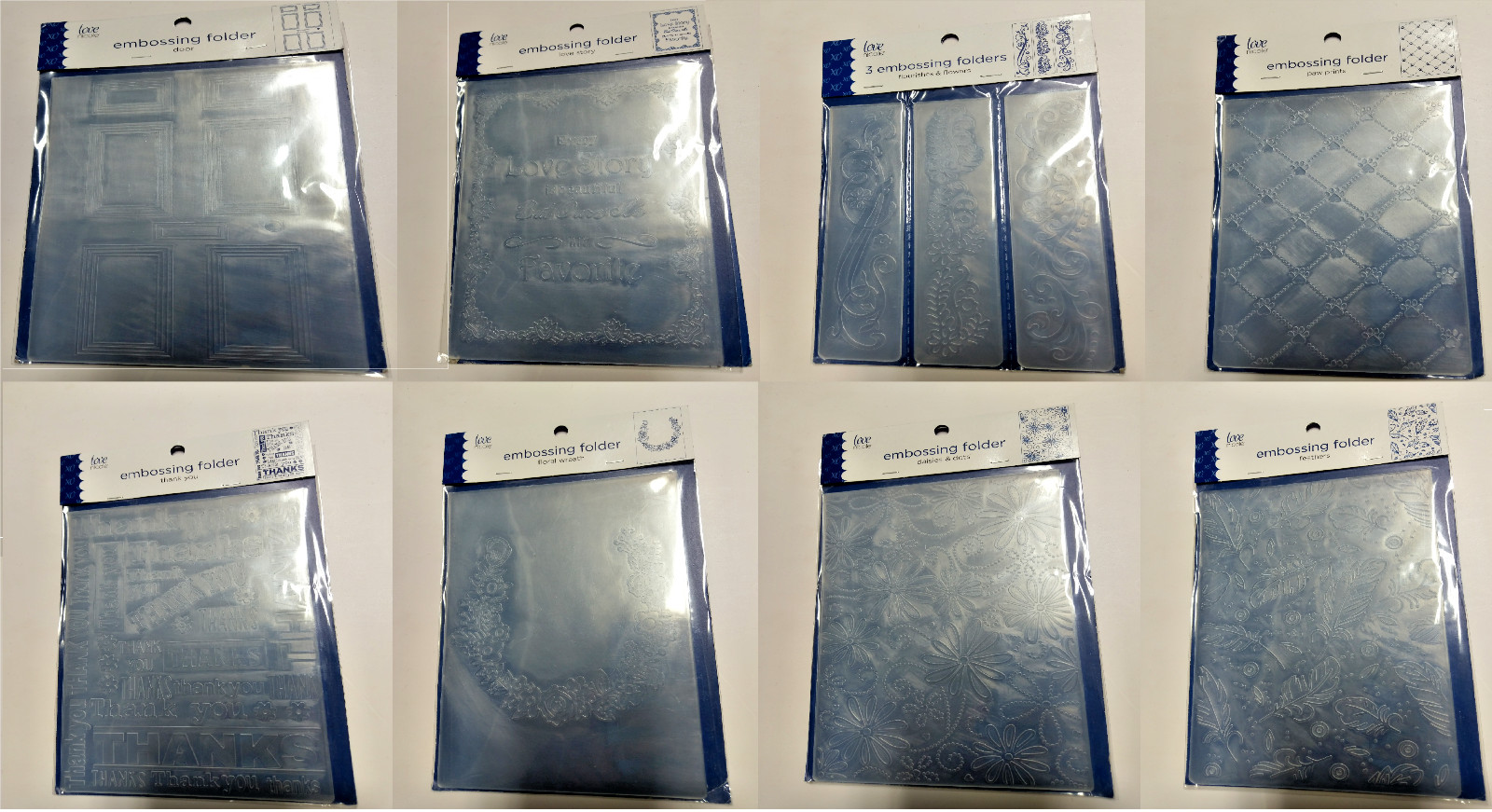 LOVE NICOLE EMBOSSING FOLDERS NEW