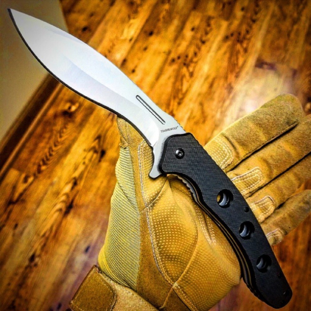 Large Timber Wolf Tactical Beast Kukri Folding Pocket Knife - New - Giant! Huge!