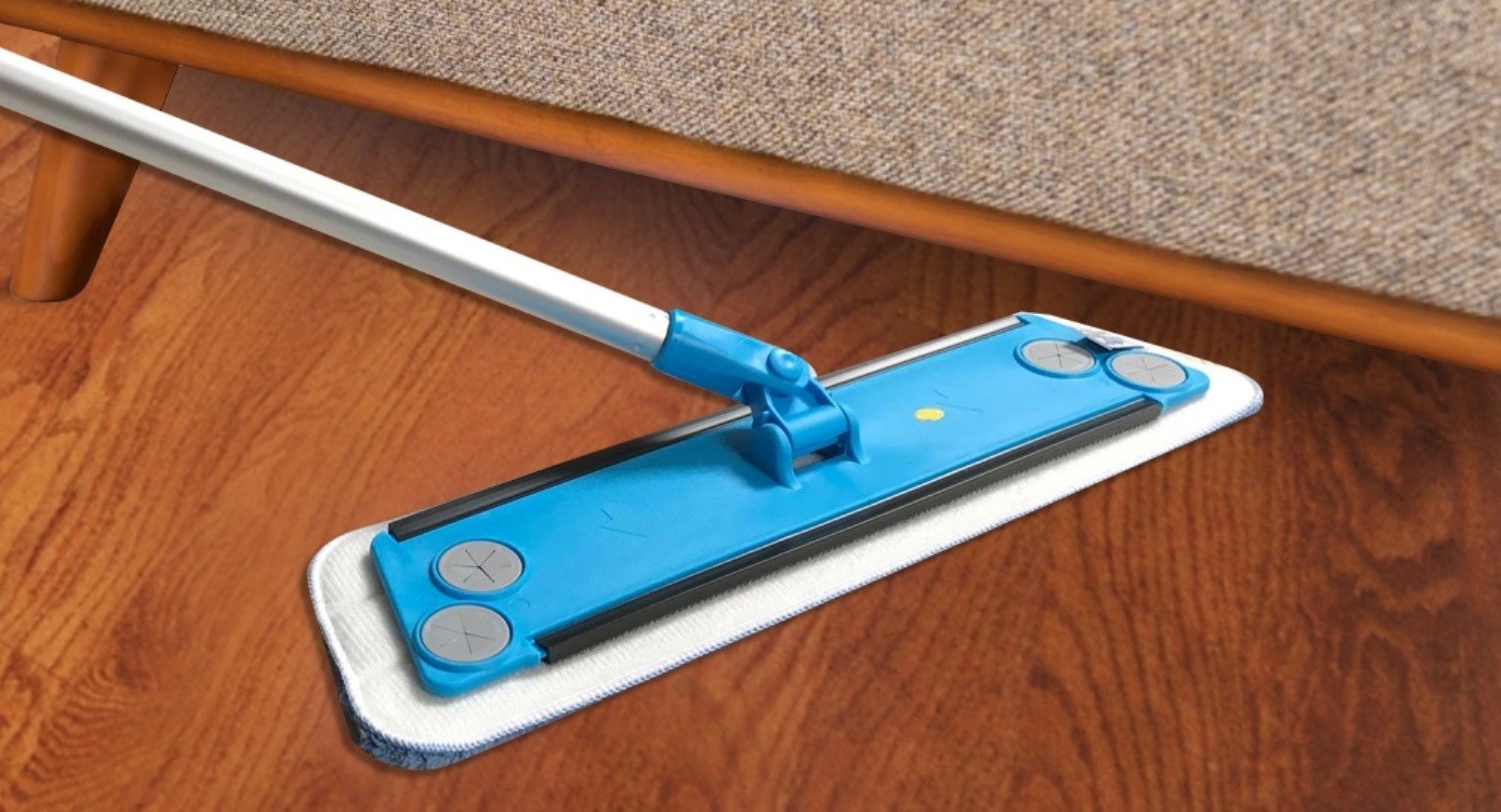 Simplee Cleen Microfiber Swivel House Mop Kit with Two (2) Microfiber Pads