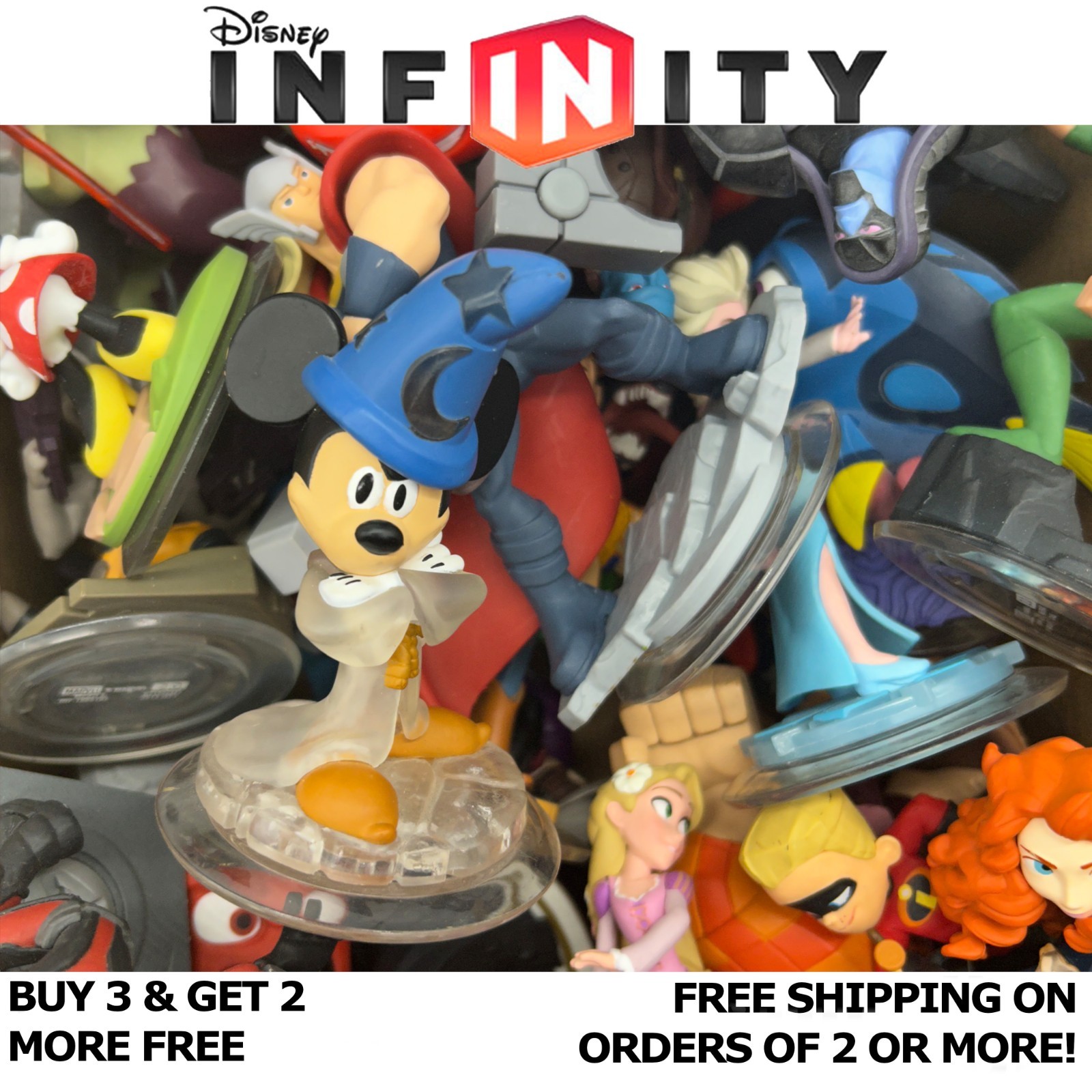Disney Infinity - Buy 3 & Get 2 FREE! - Figures, Playsets & More!