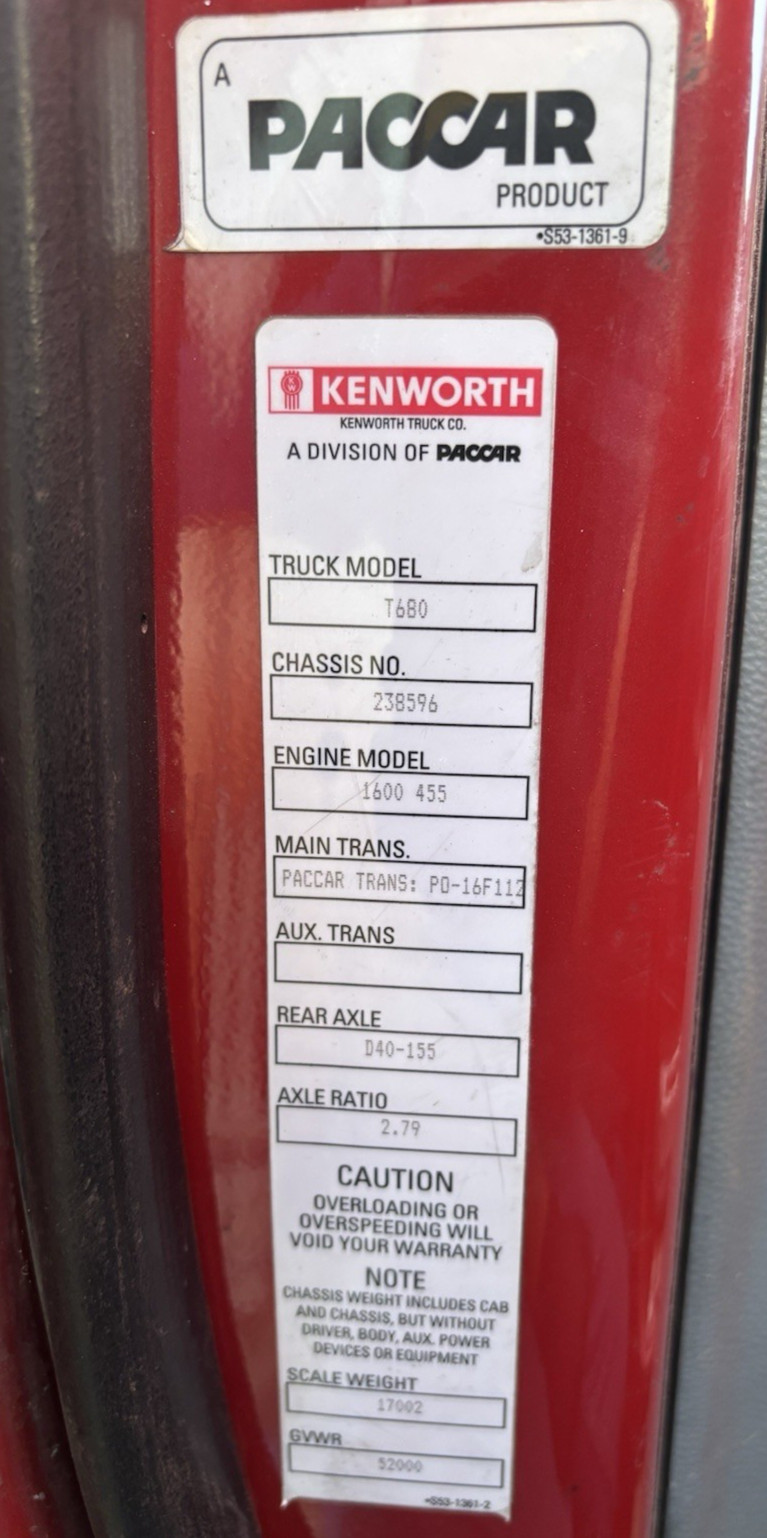 PACCAR A2C8070310195 KENWORTH T680 CHASSIS CONTROL MODULE, CA