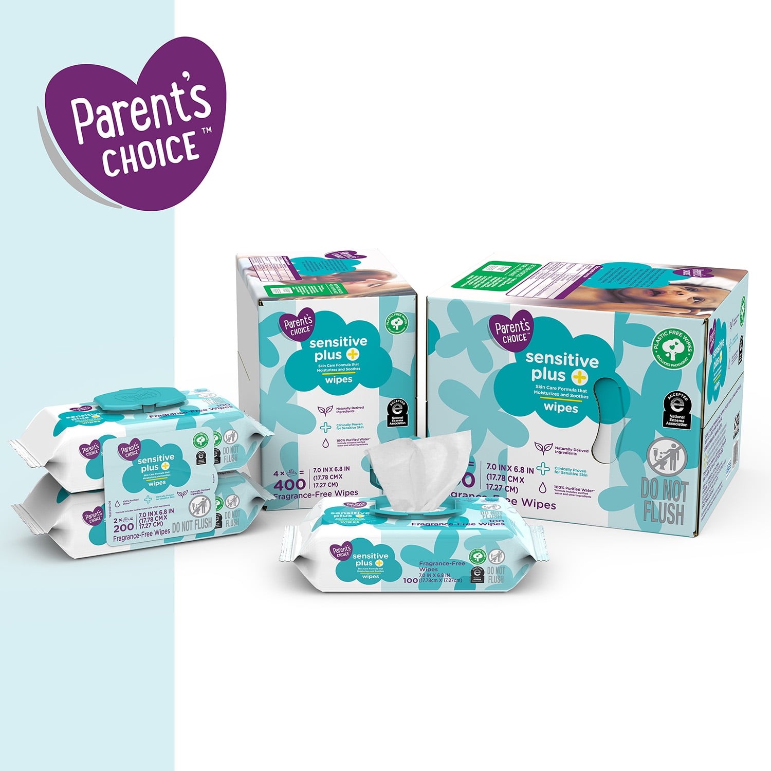 Sensitive Plus Baby Wipes 800ct