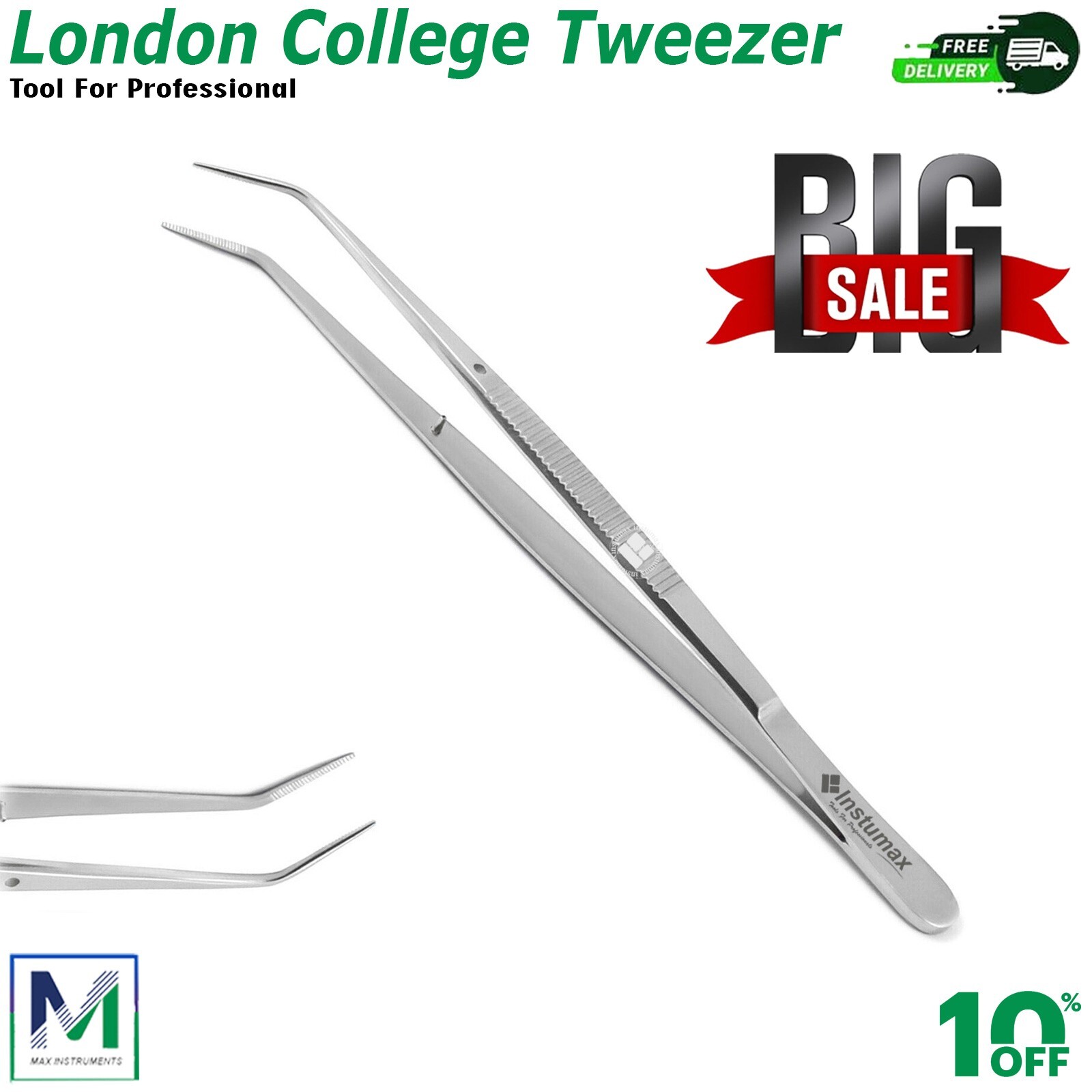 Microsurgery Instruments Noyes Spring Scissors Castroviejo Surgical Forceps 5pcs