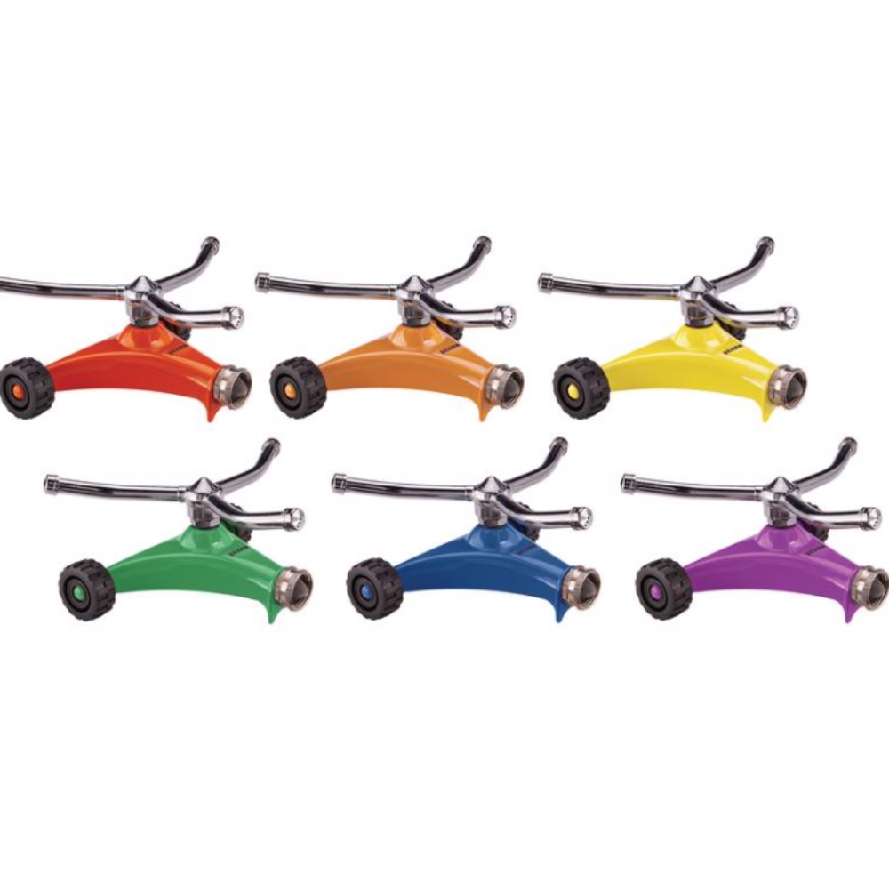 Dramm 10-15050 Assorted Colors Metal Base ColorStorm 3-Arm Whirling Sprinkler