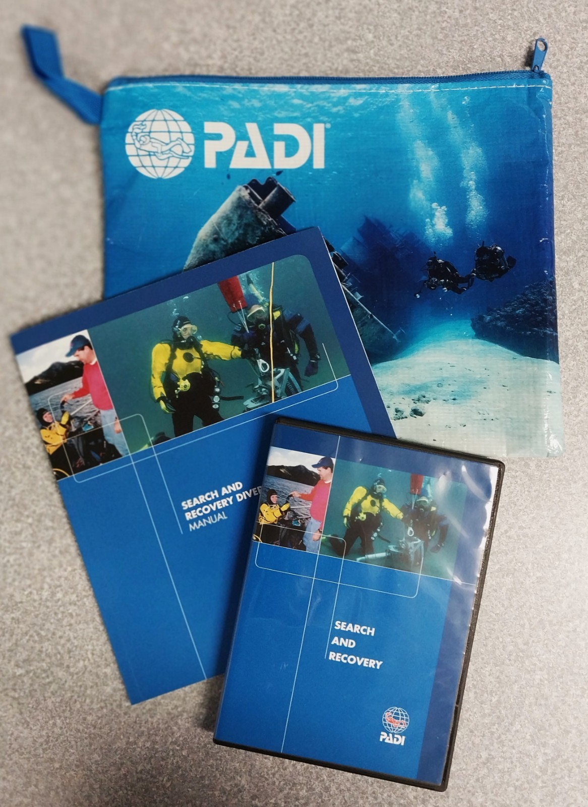 PADI Scuba Search And Recovery Specialty Crew- Pak Text Book & DVD
