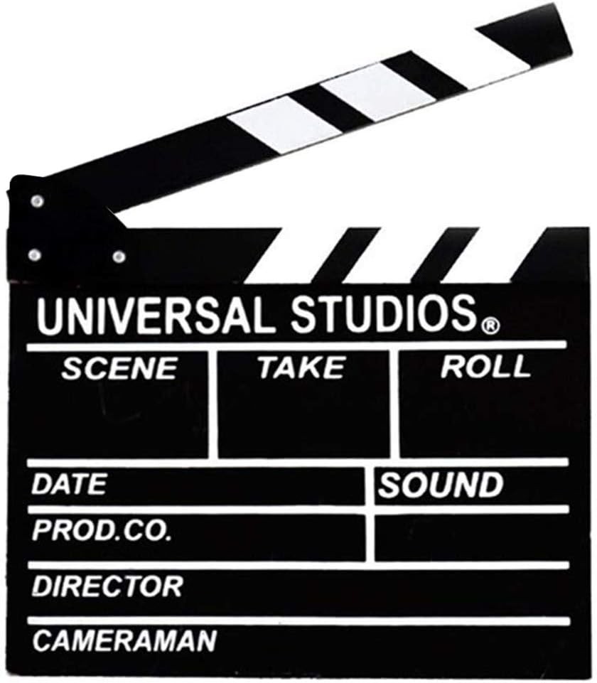 BIGOTTERS Movie Film Clap Board, 12"x11" Hollywood Clapper Board Wooden Film...