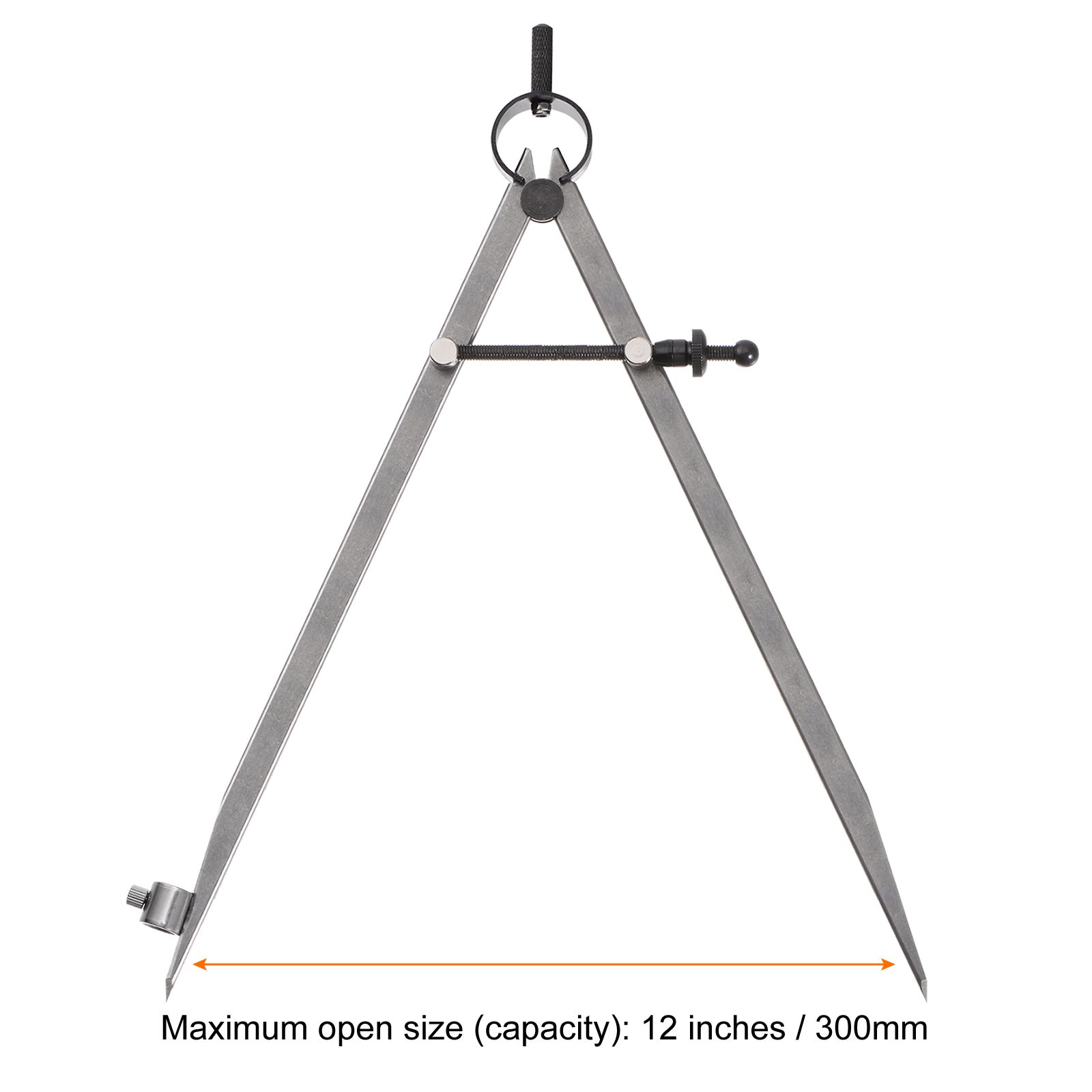 Spring Joint Caliper 12" Adjustable Spring Divider Caliper w Pencil Holder