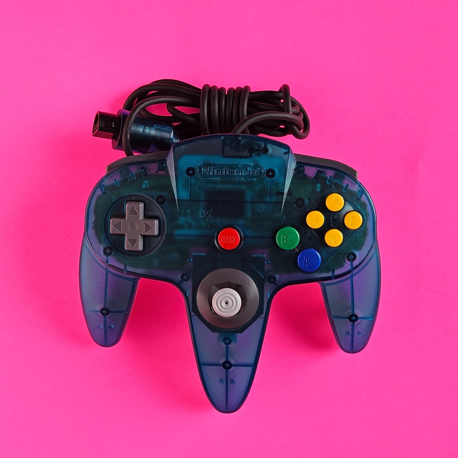 Official Nintendo 64 ICE BLUE / CLEAR BACK Controller AUTHENTIC 👾 OEM N64 005