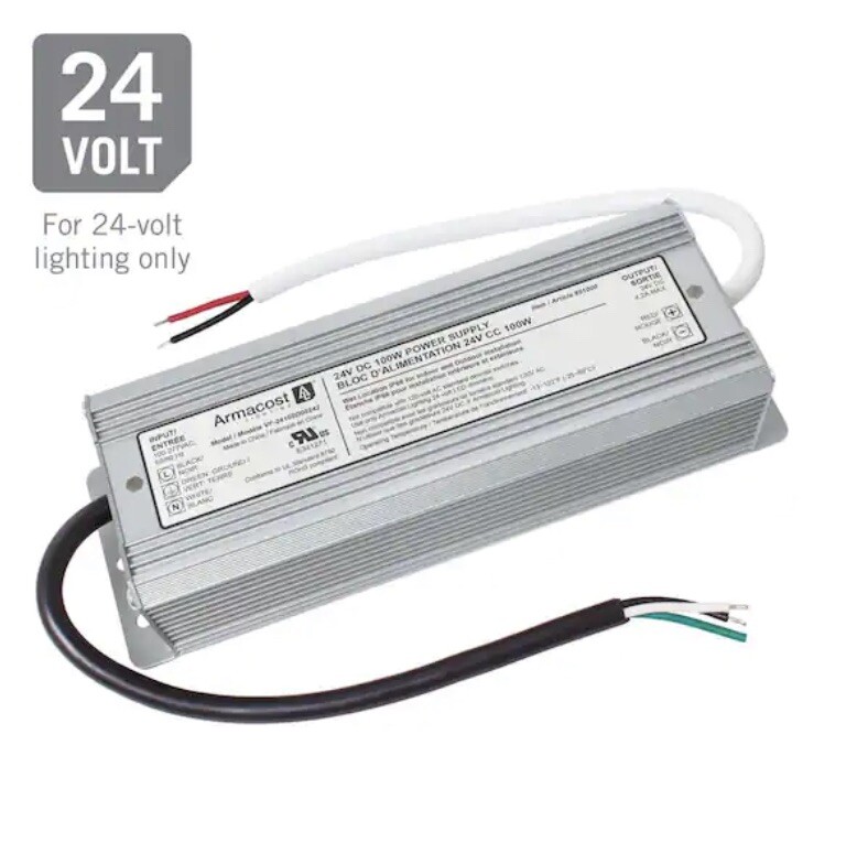 Armacost Lighting 851000 24 Volt 100 Watt DC Transformer Standard Power Supply