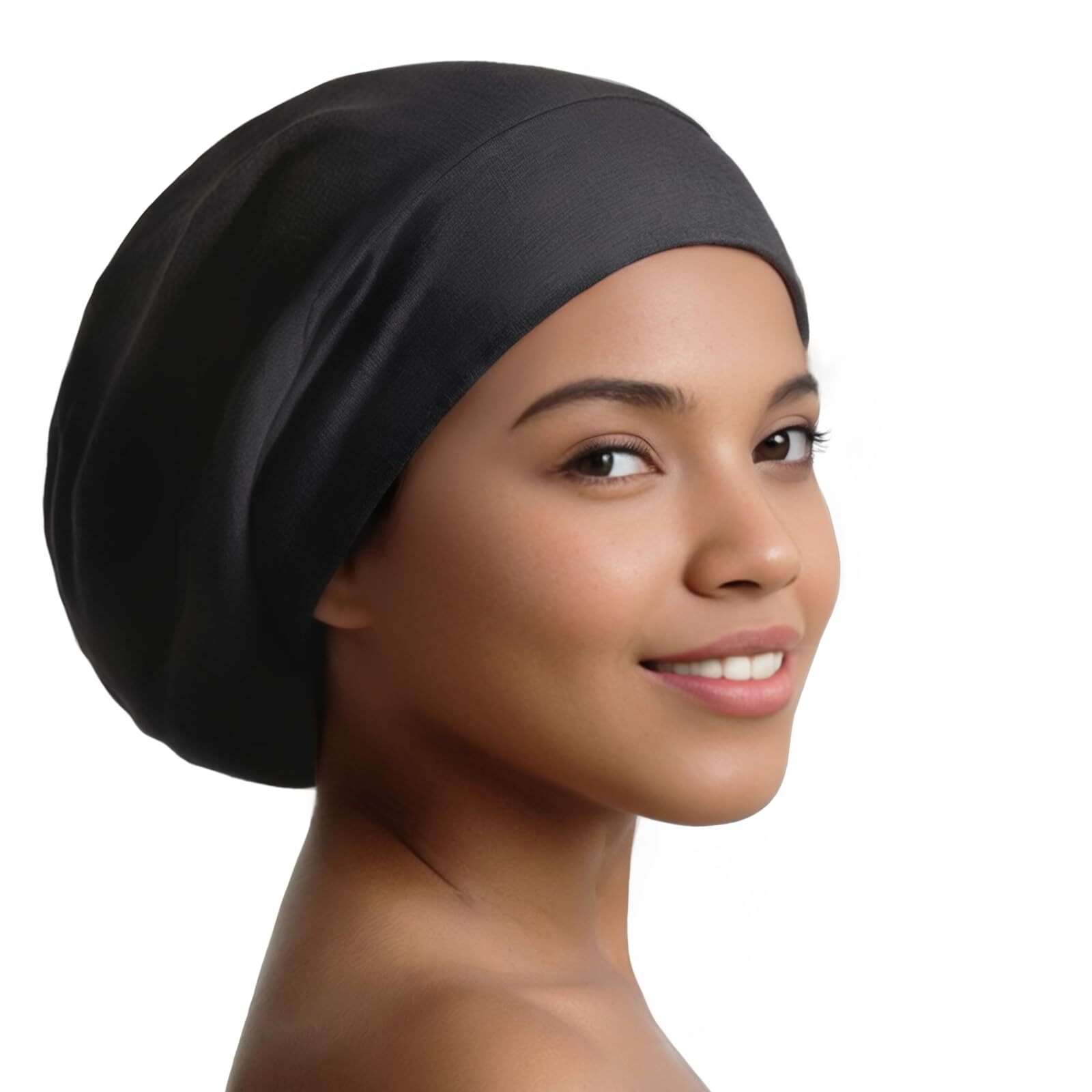 Adjustable Bonnet Sleeping Cap For Women, Made of Real 100% Mulberry Silk Caps