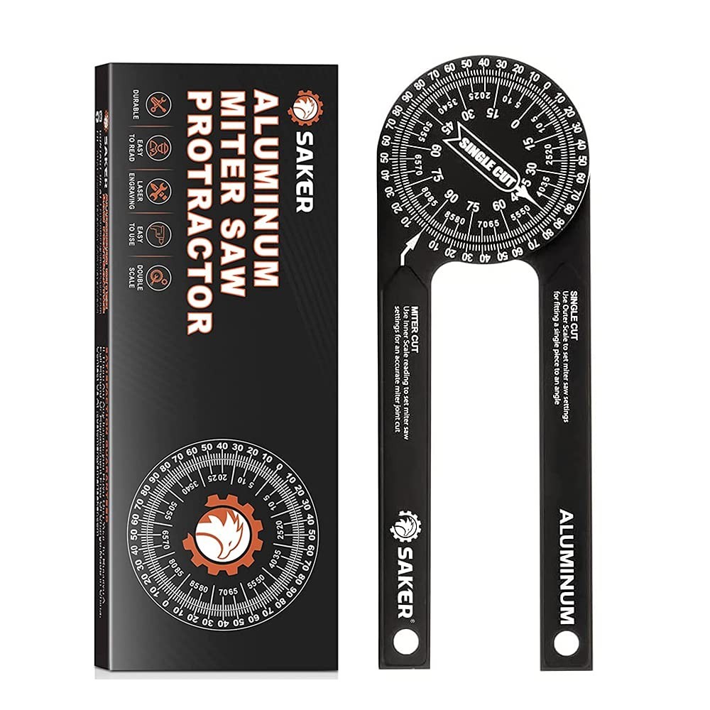Versatile 7-Inch Laser Engraved Miter Saw Protractor for Accurate Measurements