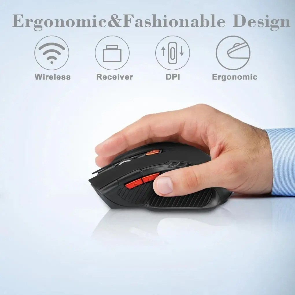 2.4G Wireless Mouse 1600DPI Optical Mouse Computer Gaming Mouse 6 Buttons