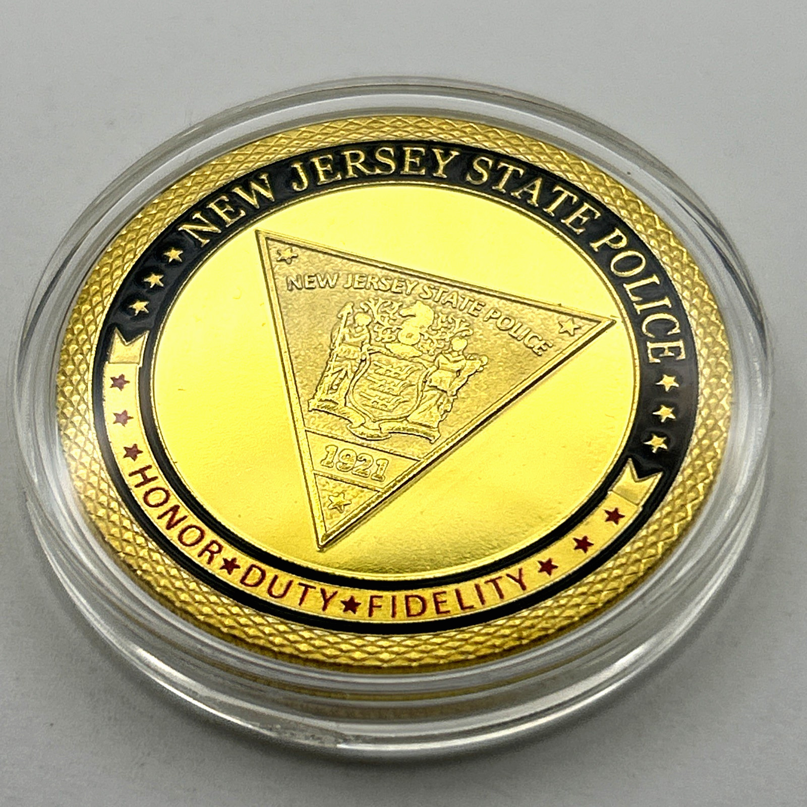 NEW JERSEY STATE POLICE TROOPER  ST MICHAEL Challenge Coin Brand New!