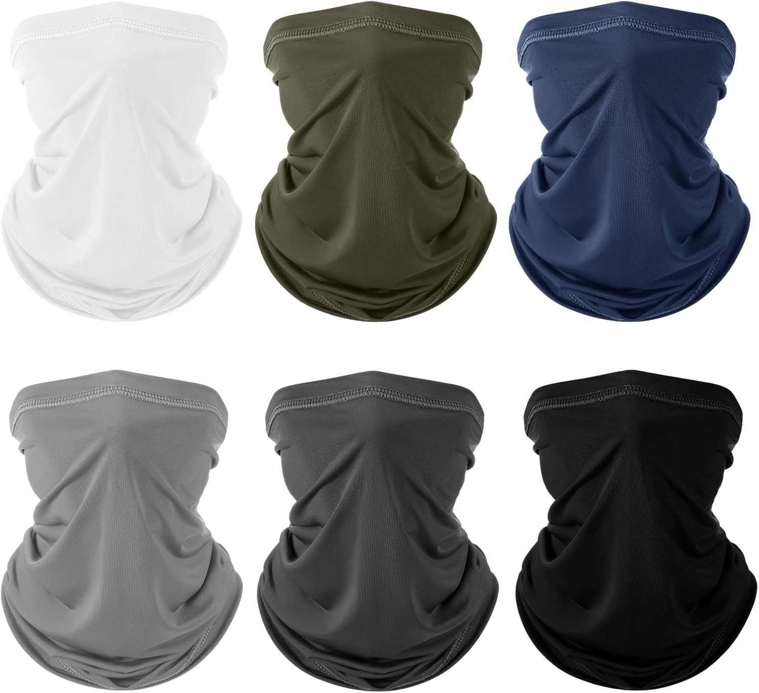 Geyoga 6 Pieces Summer UV Protection Cooling Neck Gaiter Face Clothing Neck Gait