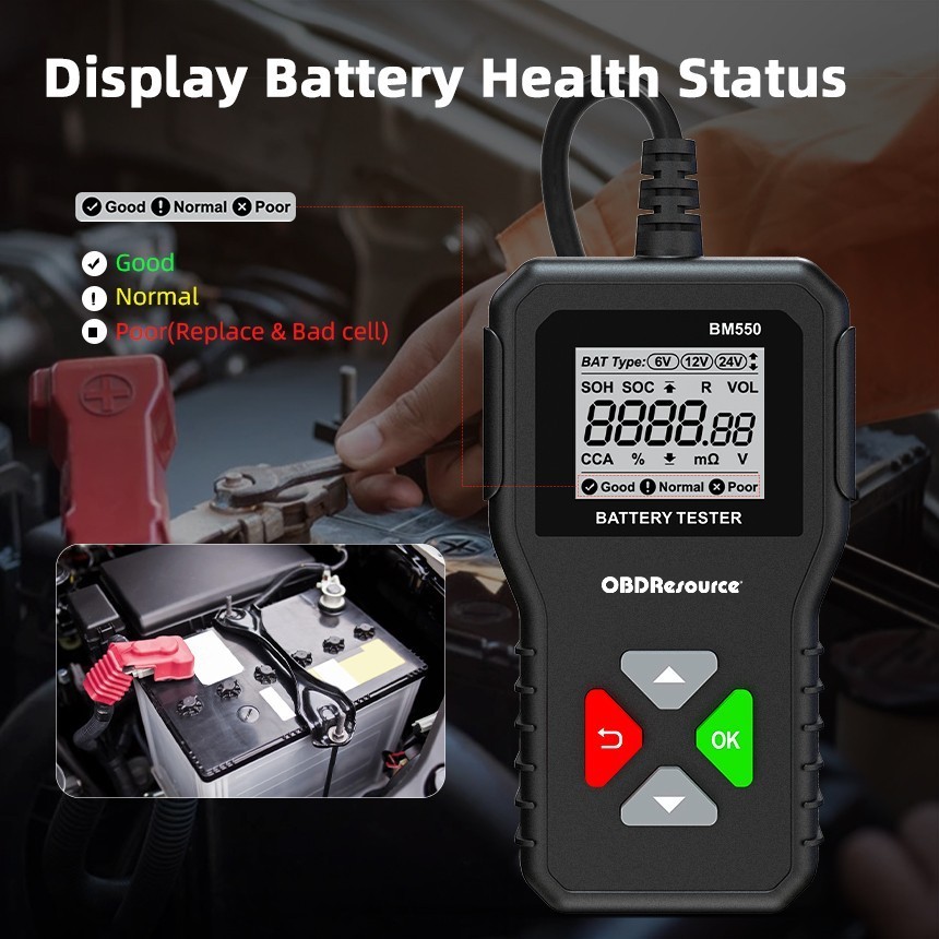 6V 12V 24V Car Load Battery Tester Digital Charging Analyzer Car Diagnostic Tool