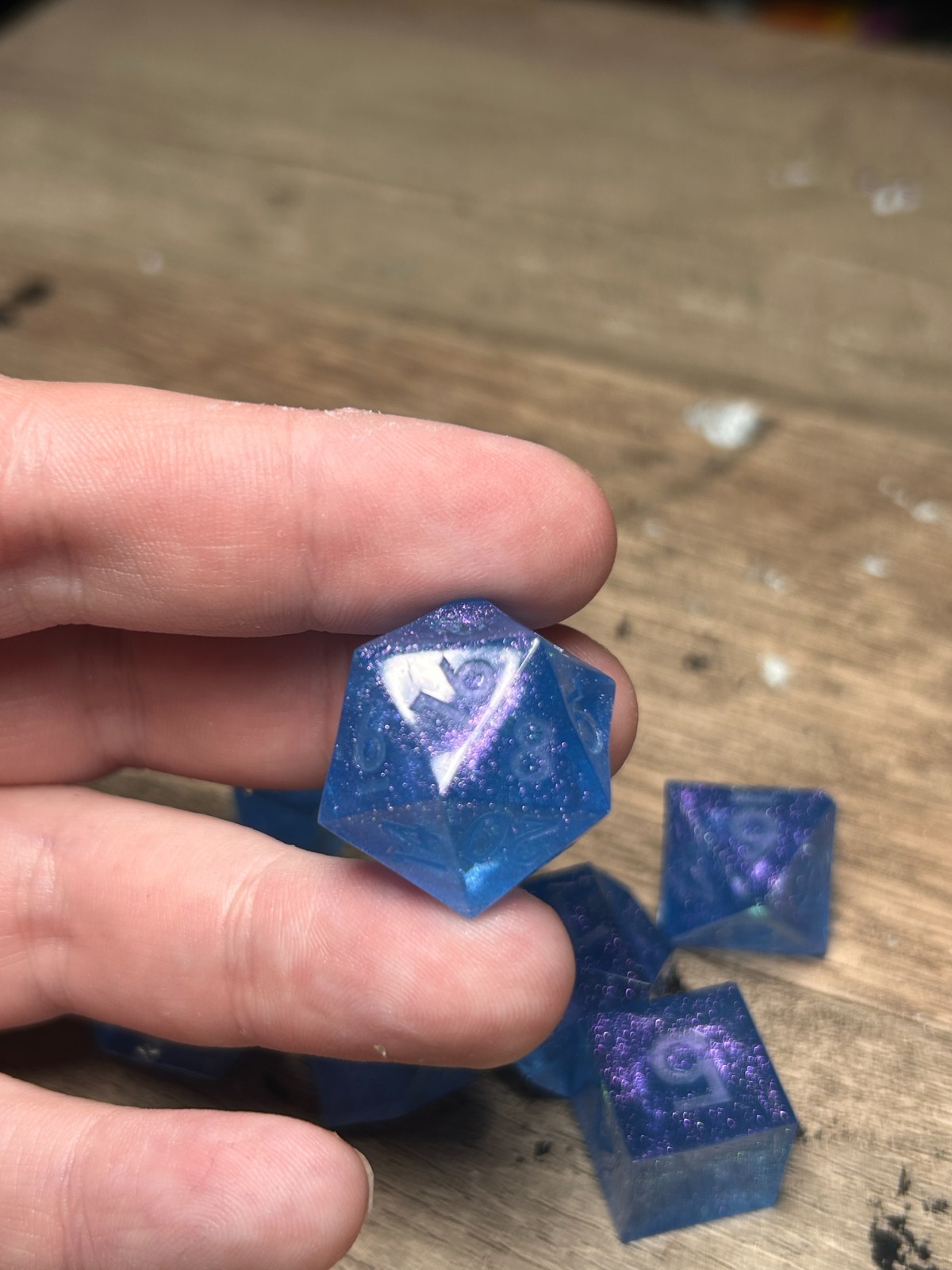 RAW* Dice: Grape Color-Shift _ Resin-Cast Dice Set *See Description* D&D