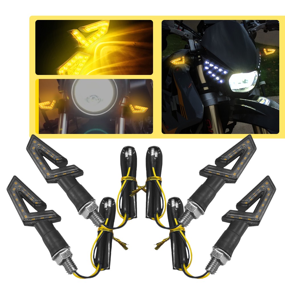 4X Motorcycle LED Turn Signal Blinker Indicator For Light Yamaha Honda Kawasaki