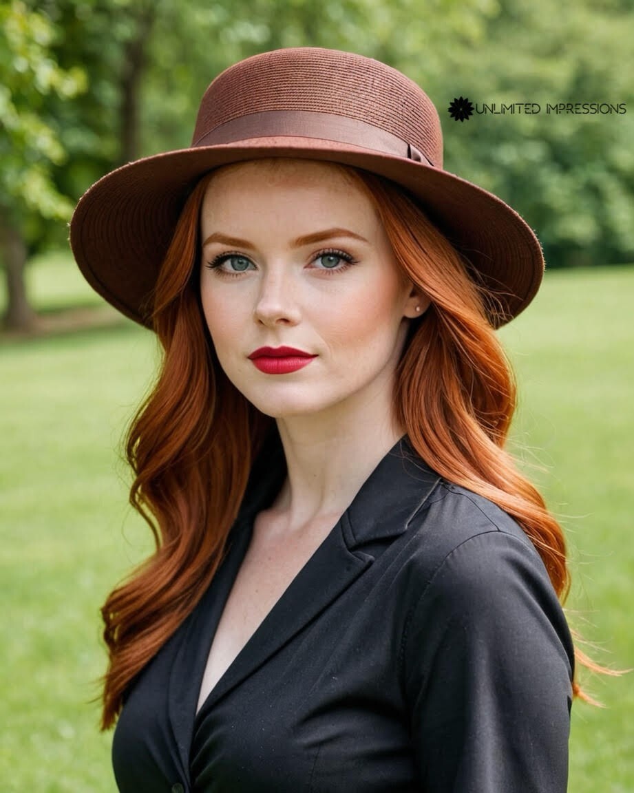 Women-Straw-Sun-Hats-Wide-Brim - Porkpie Fedora With Ribbon Brown-flat Top