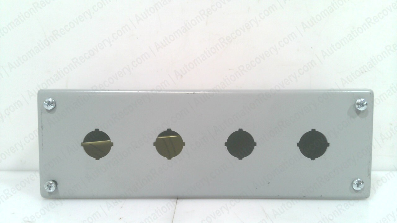 HOFFMAN E4PBG, NVENT 4-HOLE PUSHBUTTON ENCLOSURE TYPE 12 59040 #332644