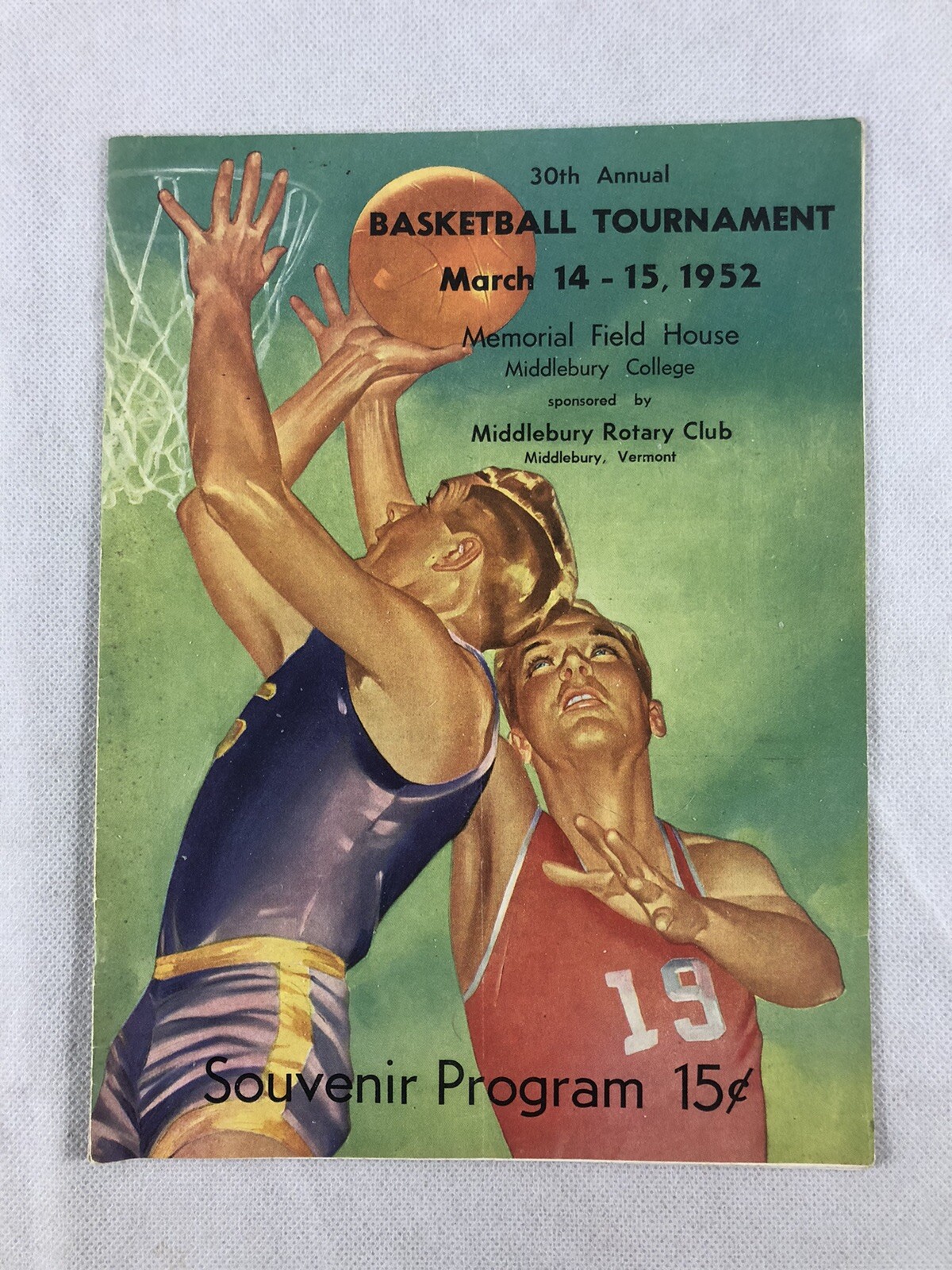 Vermont Basketball Tournament Program 1952, Middlebury College
