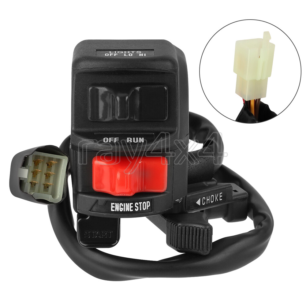 Handlebar Switch Start Kill Headlight for Kawasaki Bayou Lakota Prairie 300 400