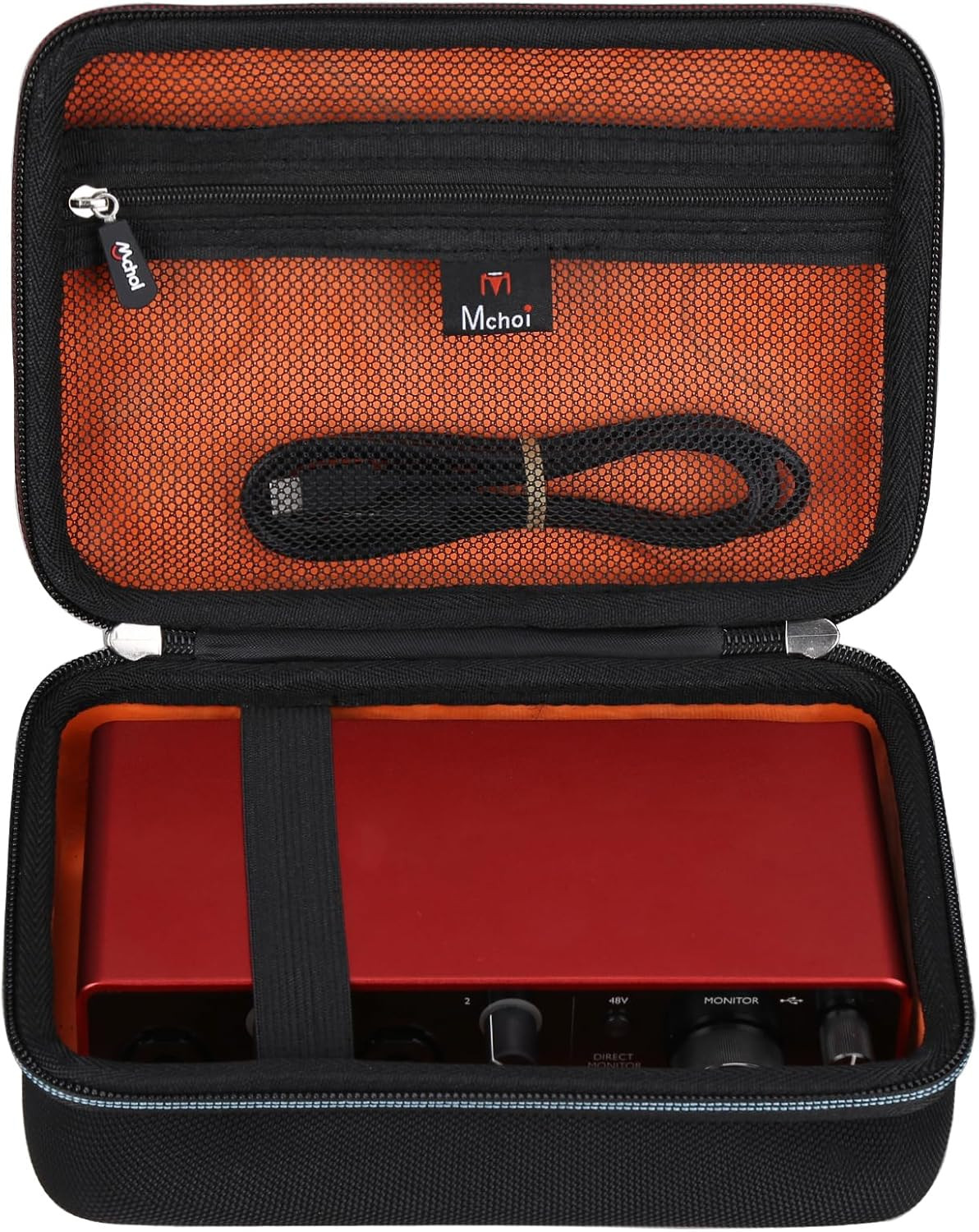 Hard EVA Travel Case Compatible with Focusrite Scarlett 2I2 4Th Gen USB Audio