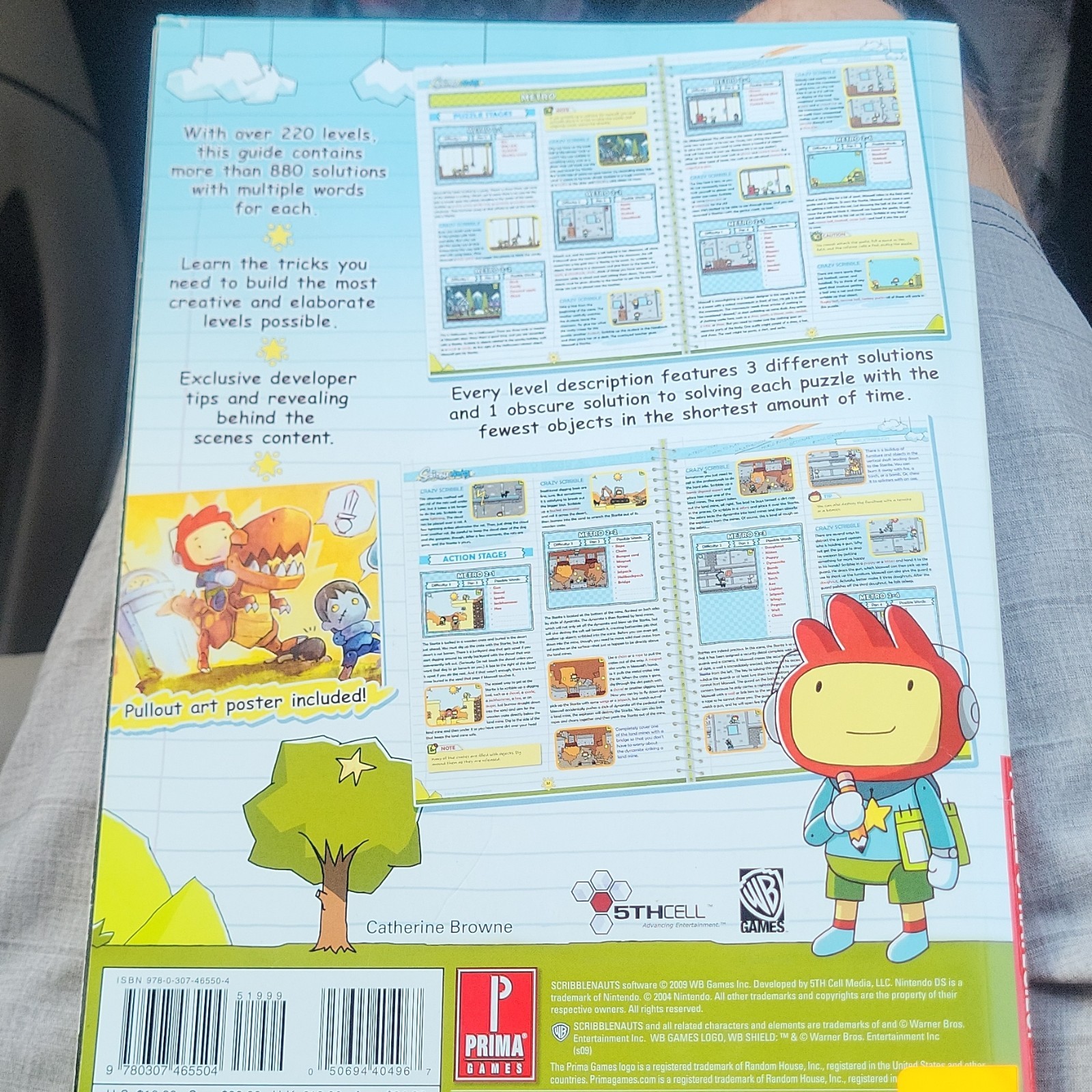 Prima Games Scribblenauts Strategy Guide Maxwell Pullout Art Poster Included