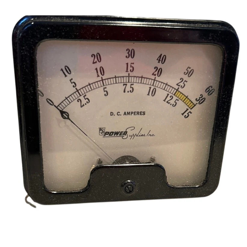 Vintage Westinghouse D.C. Amperes Analog Panel Meter – In Original Box