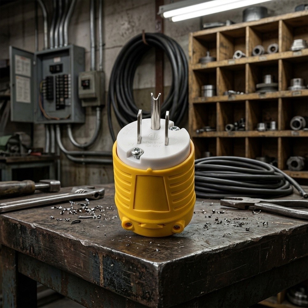 AC 125V 15A Dual 5-15P Socket ABS Housed Receptacle for Workspace Setup