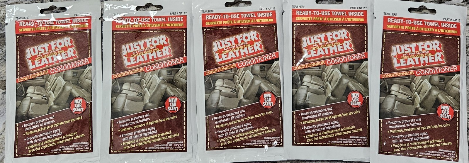 Blue Magic - Just for Leather Conditioner Towelette - Pack Of 5