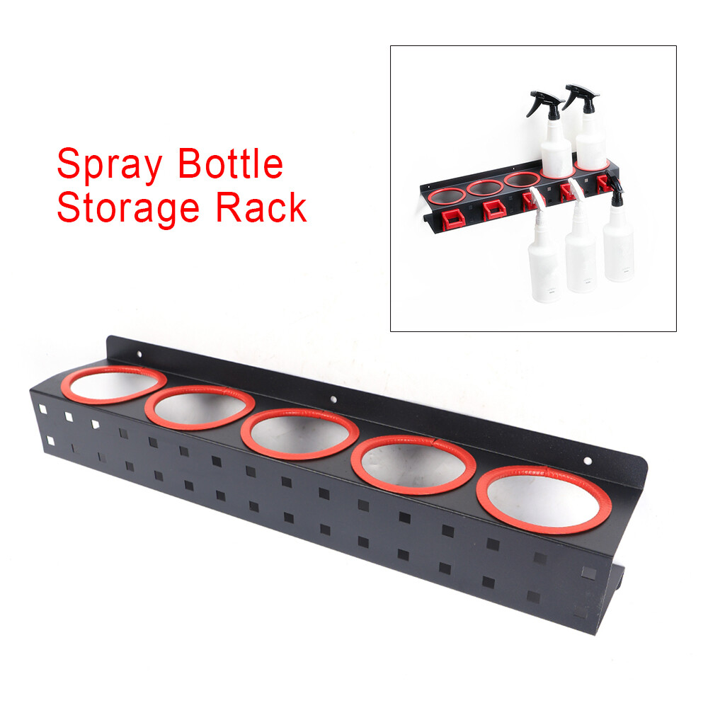 New Spray Bottle Storage Rack Car Detailing Tools Organizer Holder Wall-mounted