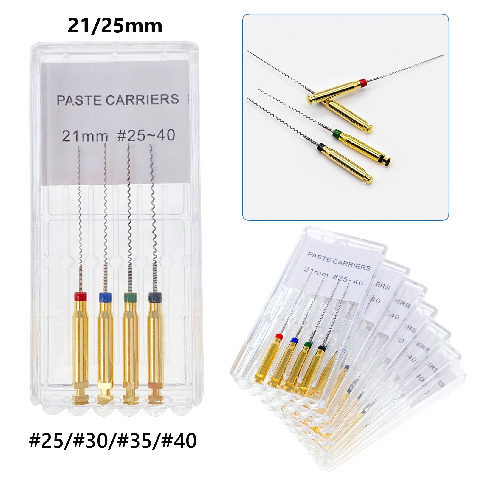 Dental Paste Carrier Spiral Fillers Engine Use Stainless Steel 21//25mm 25-40