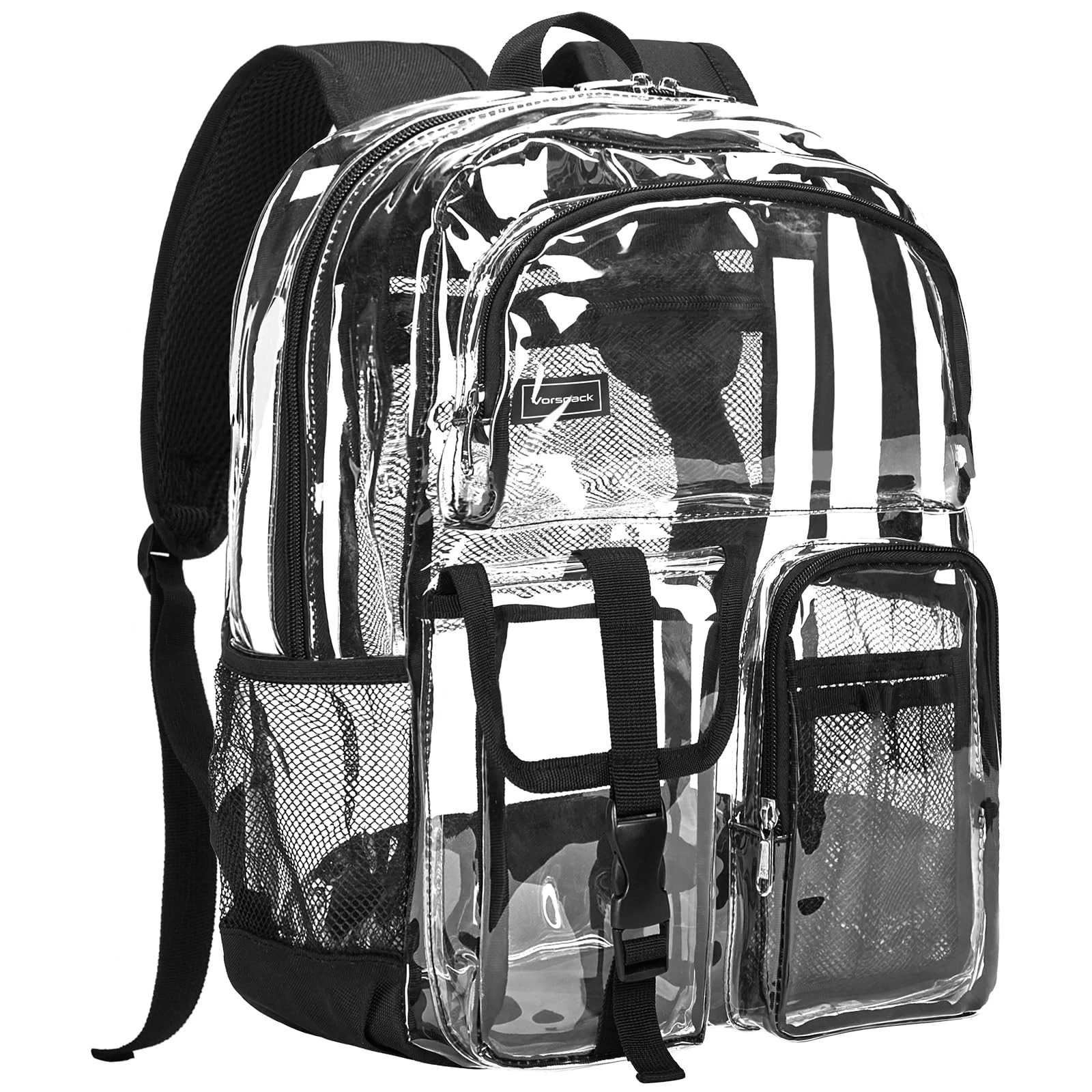 Vorspack Clear Backpack for School - Heavy Duty Transparent Bookbag for Girls...