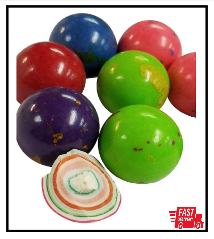 2 Pound Assorted Colors Hard Candy Jawbreakers Rock Hard Rainbow Candy