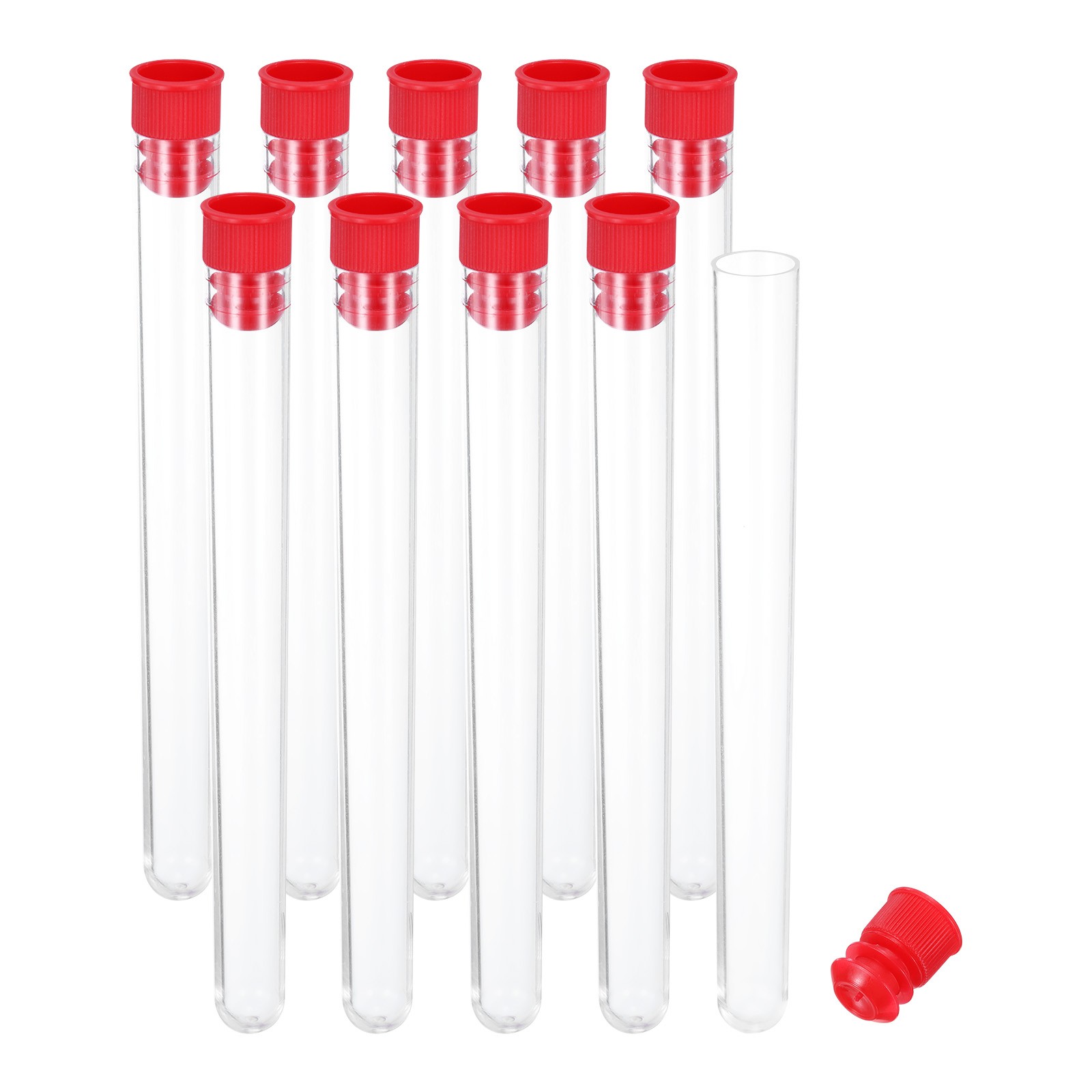 6" Length Plastic Sewing Needle Storage Holder, 10 Pcs Pin Tube Red