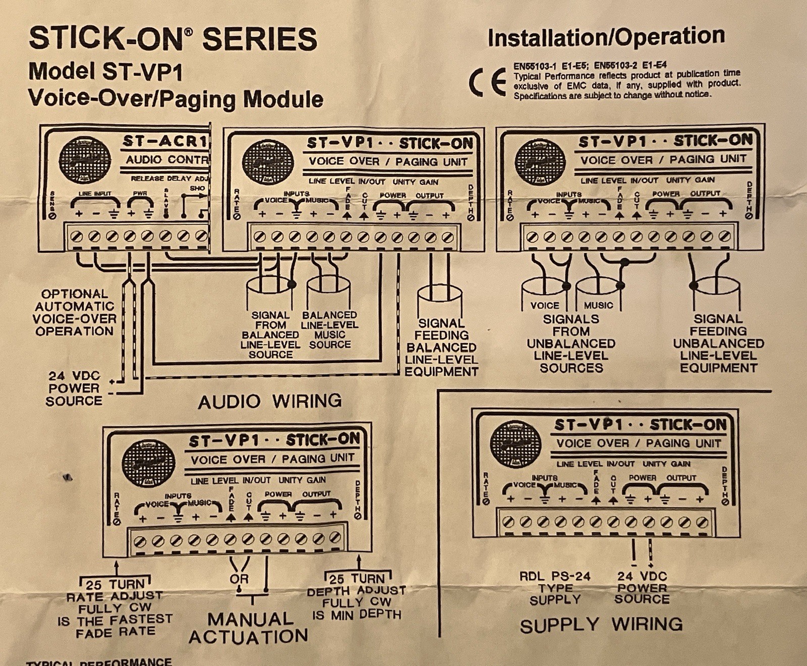 Radio Design Labs - Voice Over Paging Module - Model ST-VP1 - "Stick On"