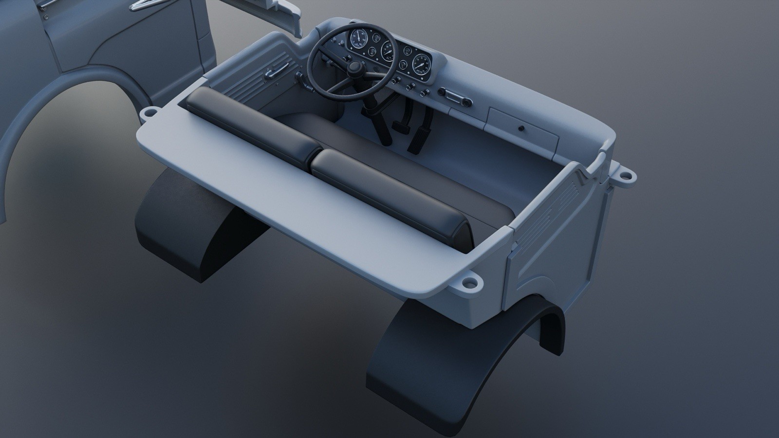 3d Printed 1/25 1972 C-700 Ramp Truck