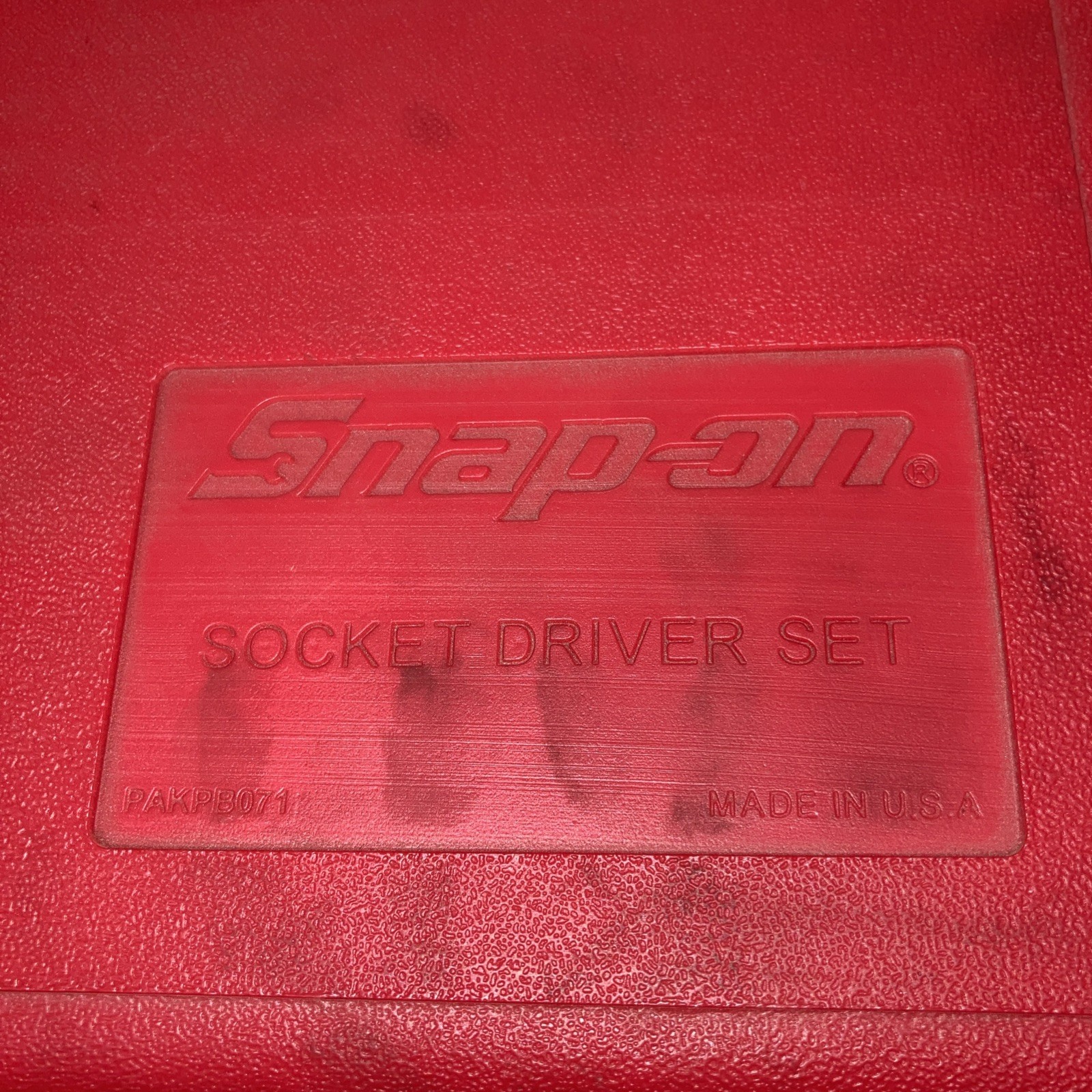 snap on tools usa 37pc hex torx bit set empty plastic case