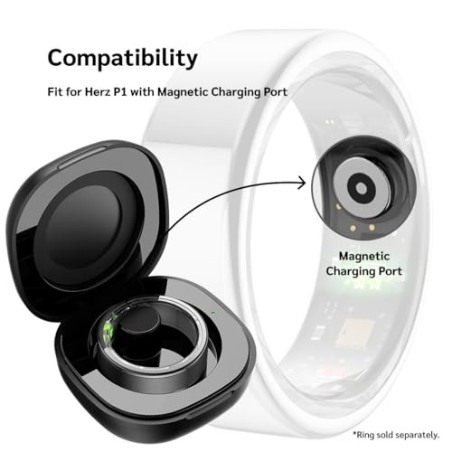 Herz P1 Rapid Charging Case - Smart Ring Portable Charging Case with 200 mAh