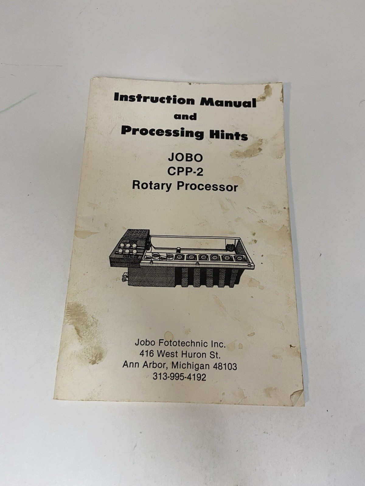 Instruction Manual And Processing Hints JOBO CPP 2 Rotary Processor