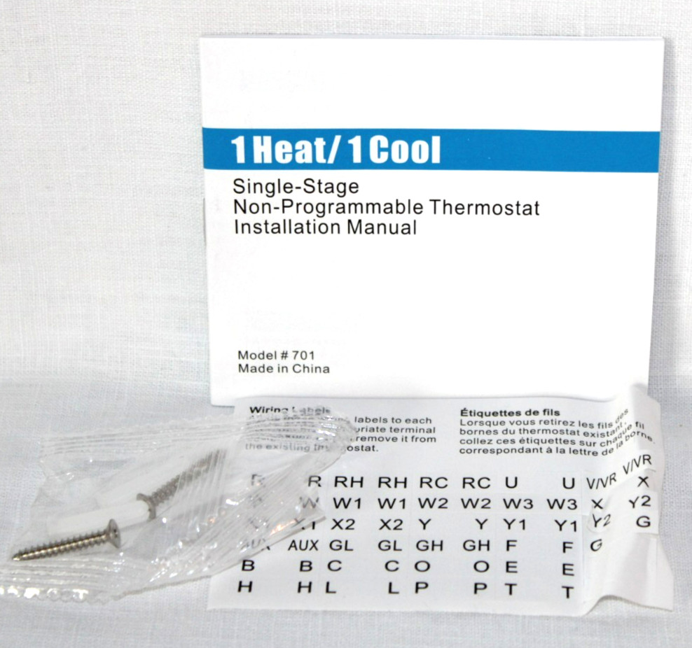 Garystat Single Stage Digital Non-Programable Thermostat G701 LCD Open Box #14