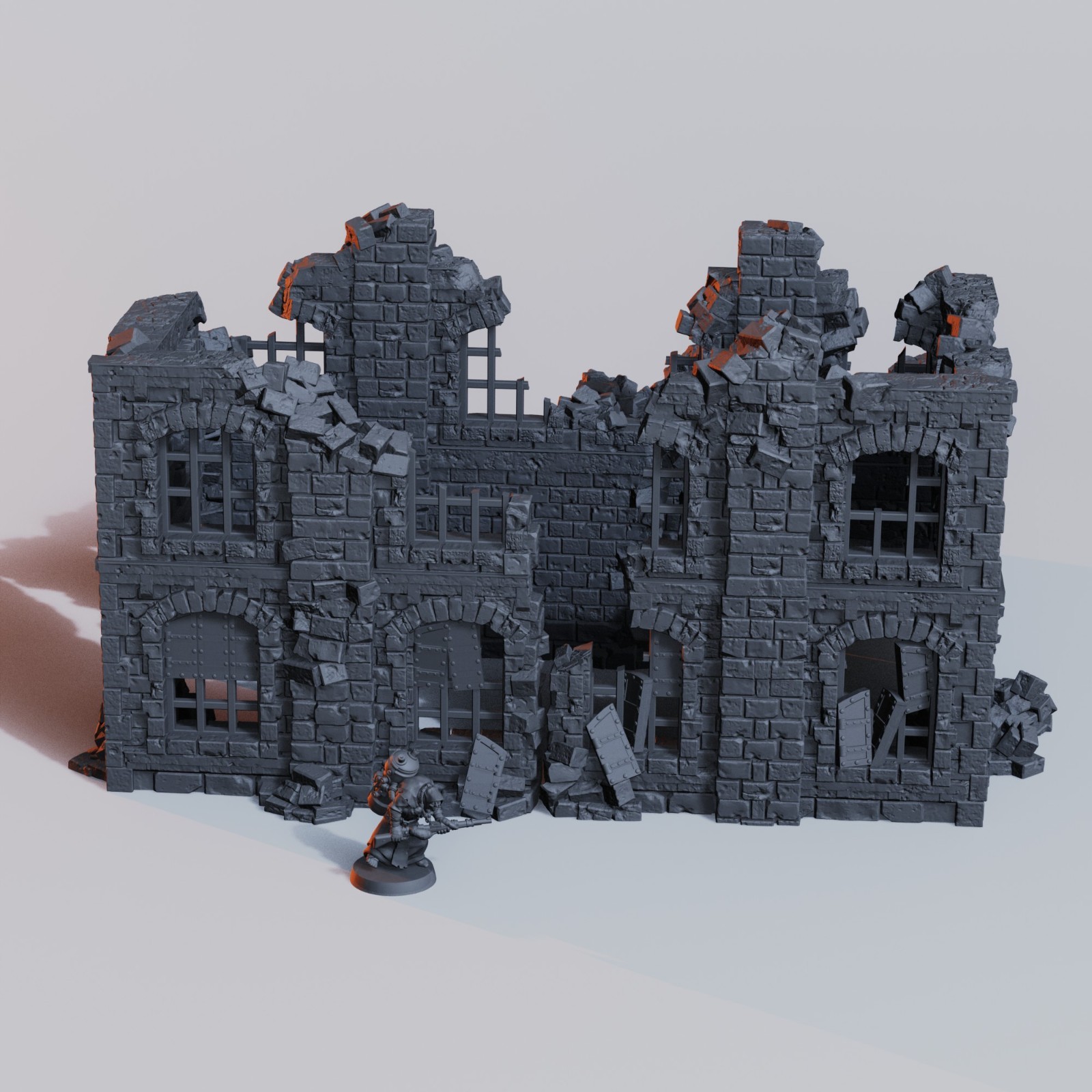 Ruined Factory | Wargame Scatter Terrain | FDM printed